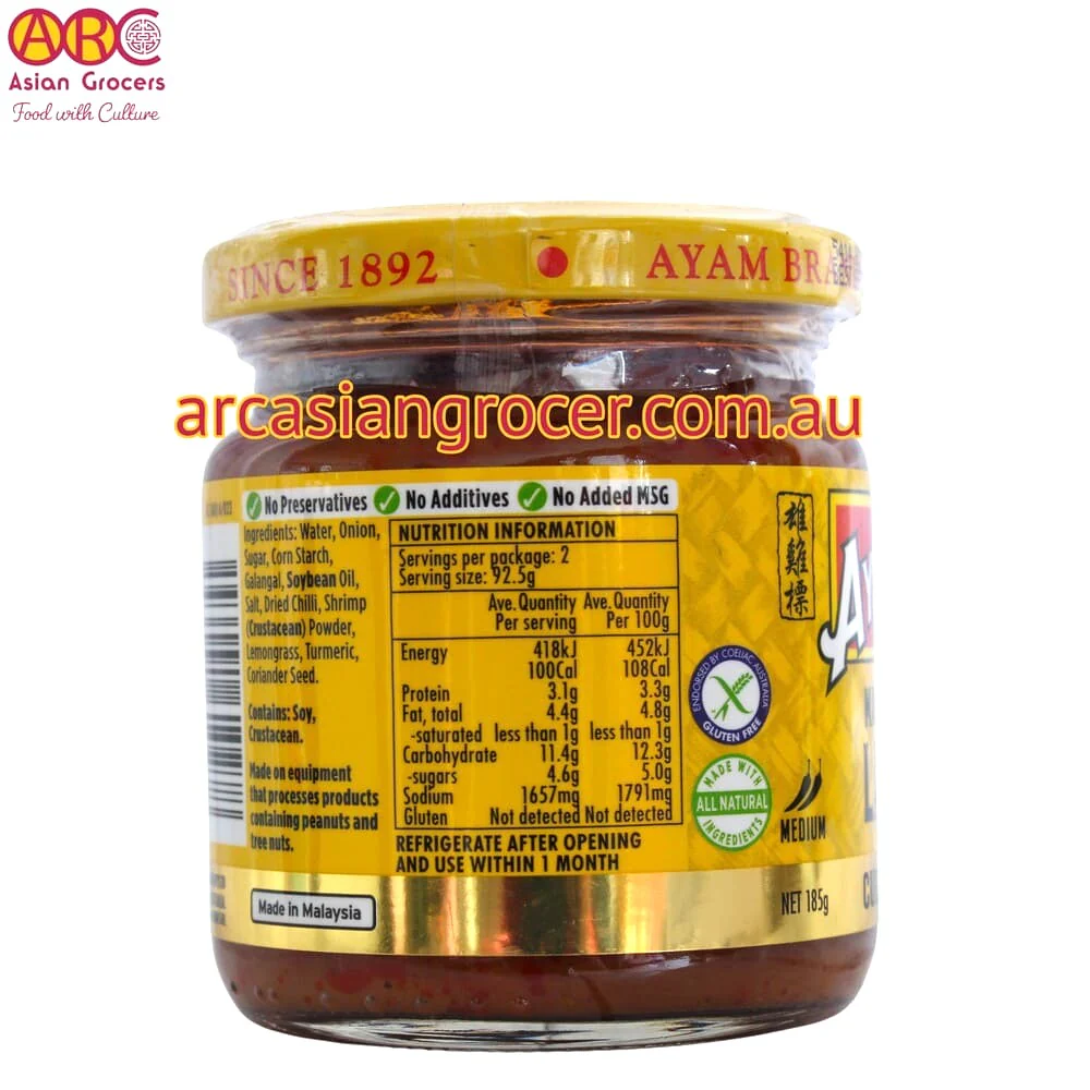 Ayam Malaysian Laksa Paste 185g - Image 3