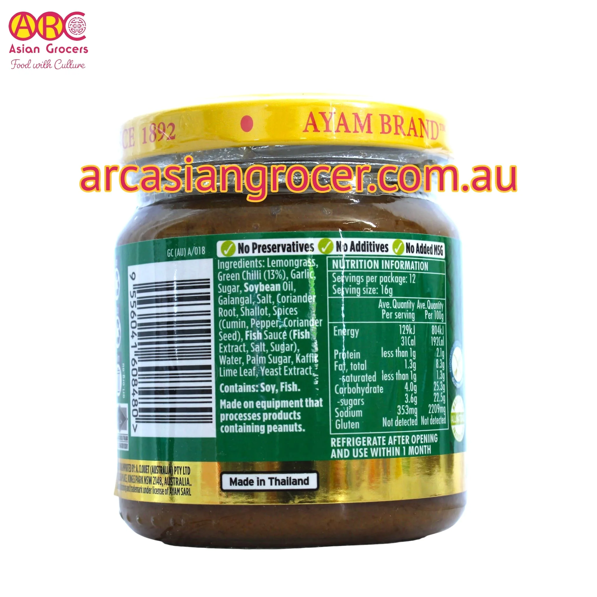 Ayam Thai Green Curry Paste 195g - Image 3