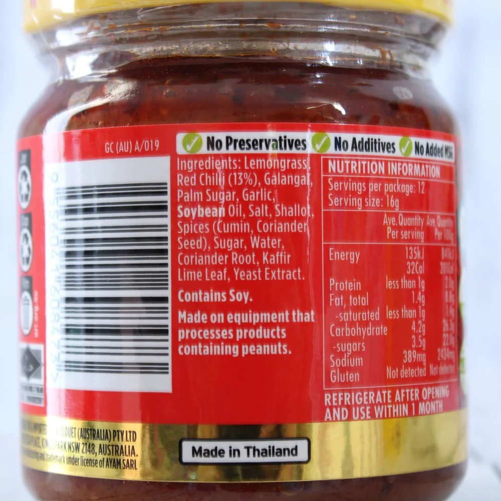 Ayam Thai Red Curry Paste 195g - Image 5