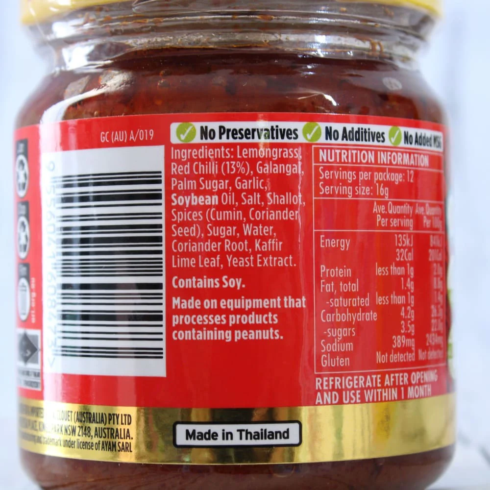 Ayam Thai Red Curry Paste 195g - Image 6