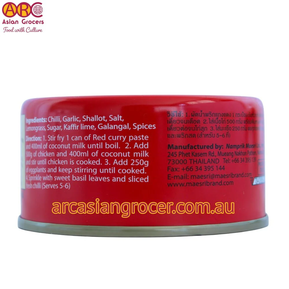 Maesri Red Curry Paste 114g - Image 4