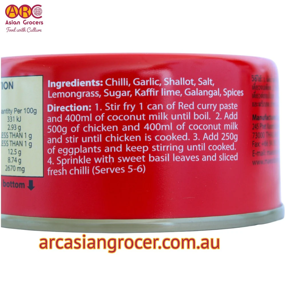 Maesri Red Curry Paste 114g - Image 6