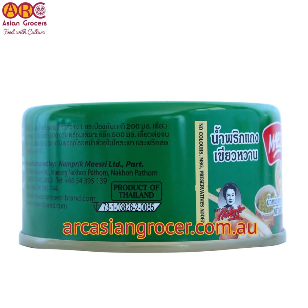 Maesri Green Curry Paste 114g - Image 6