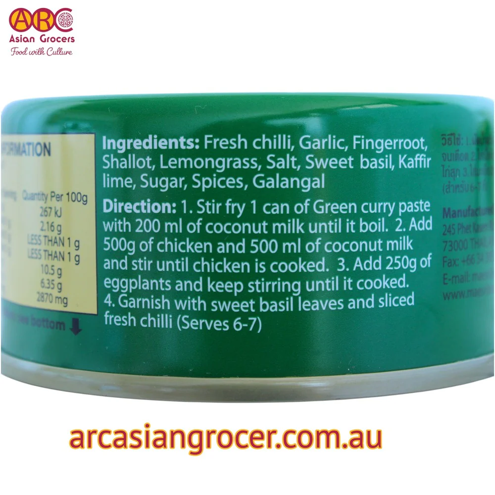 Maesri Green Curry Paste 114g - Image 7