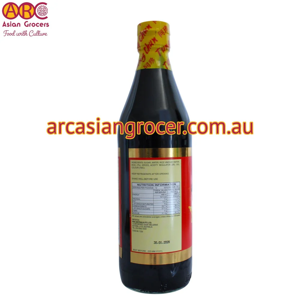 Tung Chun Sweetened Black Rice Vinegar 500ml - Image 3