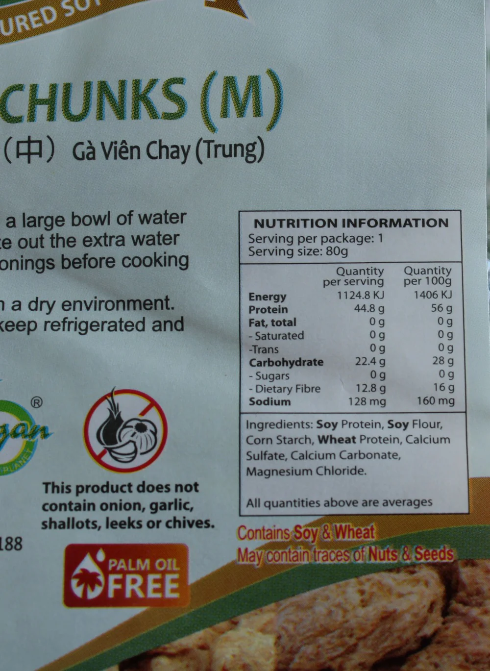 Vincent Vegetarian Food Soya Chunks (M) 80g - Image 3
